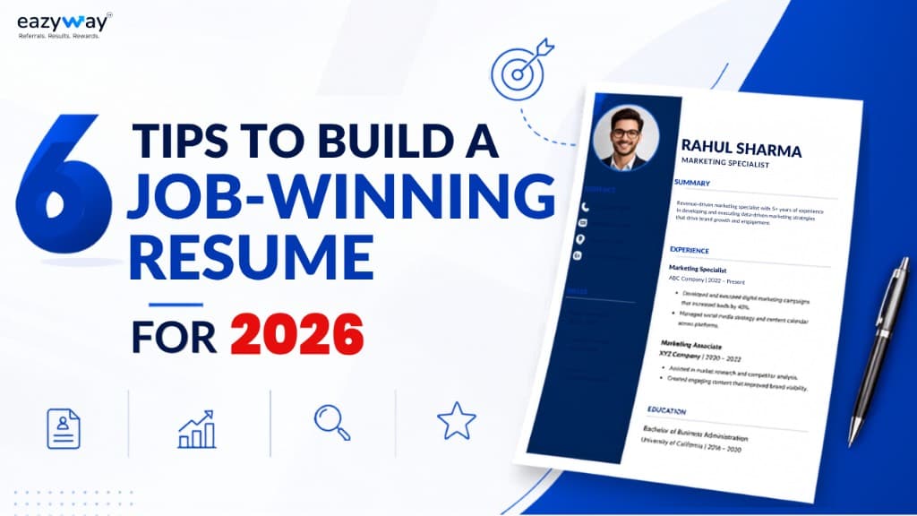 6 tips to build a job-winning resume for 2026 — Eazyway blog banner